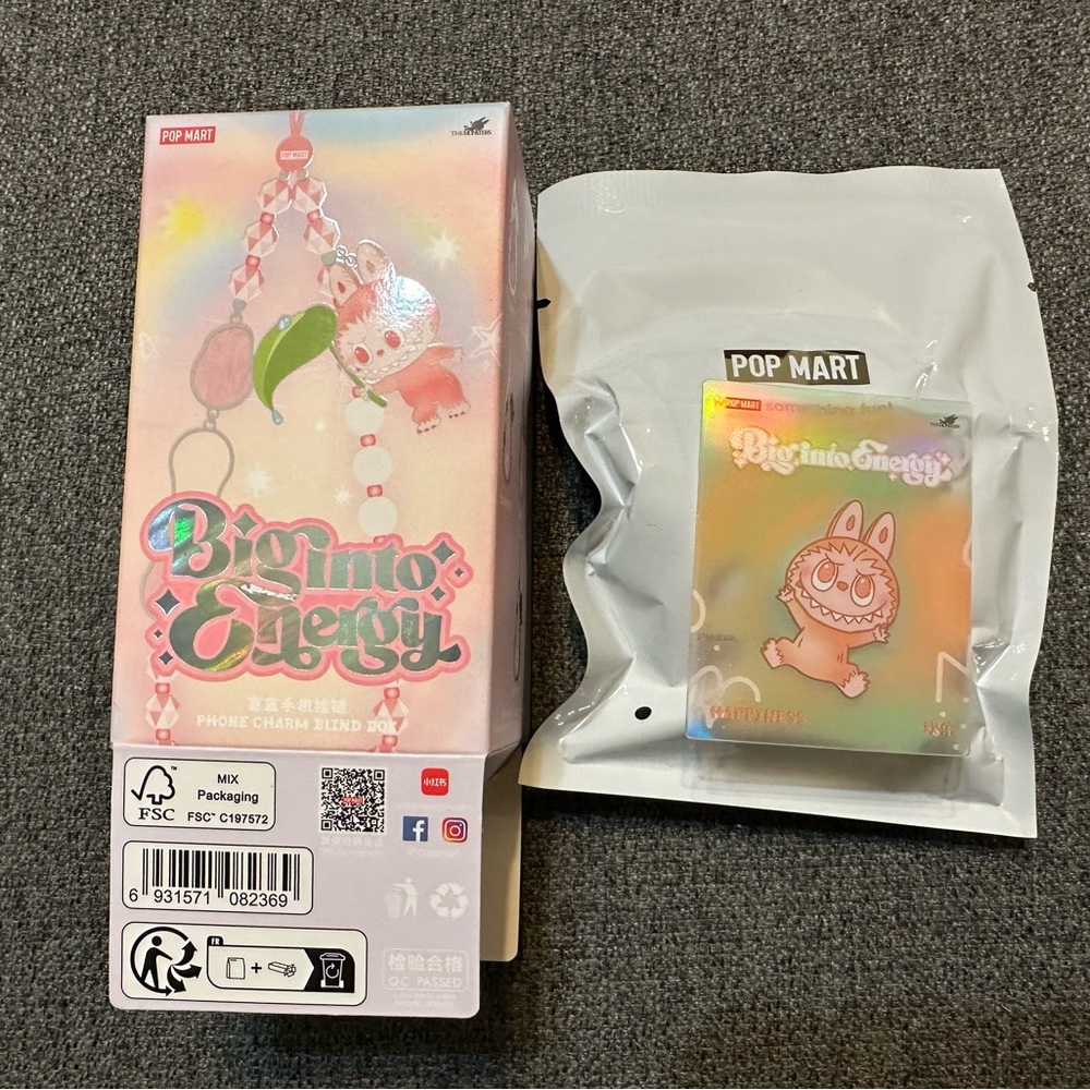 Pop Mart The Monsters Big Into Energy Phone Charm Confirmed Happiness Labubu